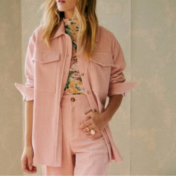 Sezane Tops - Sèzane Sandrine Shirt in Light Pink